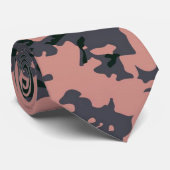 Pink Camouflage Design Krawatte (Gerollt)