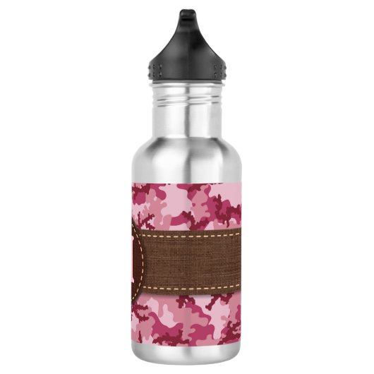 Pink Camouflage Edelstahlflasche (Rechts)