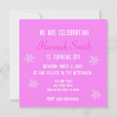 Pink Camouflage Einladung (Rückseite)