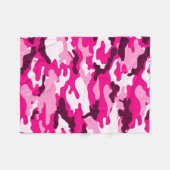 Pink Camouflage Fleece Blanken (Vorderseite (Horizontal))