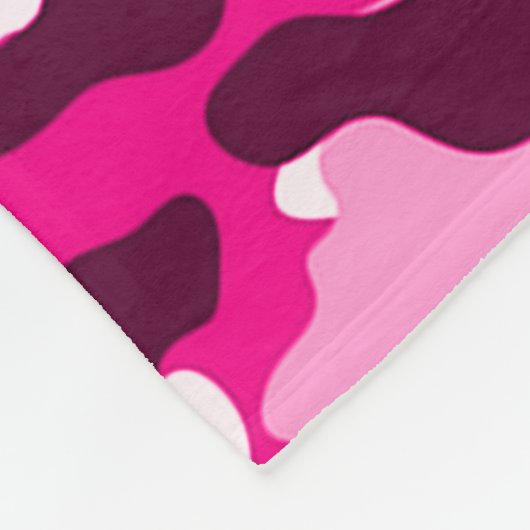Pink Camouflage Fleece Blanken (Ecke)