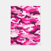 Pink Camouflage Fleece Blanken (Vorderseite)