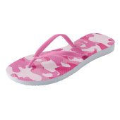Pink Camouflage Flip Flops Badesandalen (Schrägansicht)