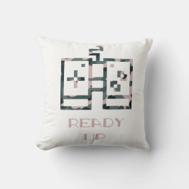 Pink Camouflage Gamecontroller - Erlebter Gamer Kissen