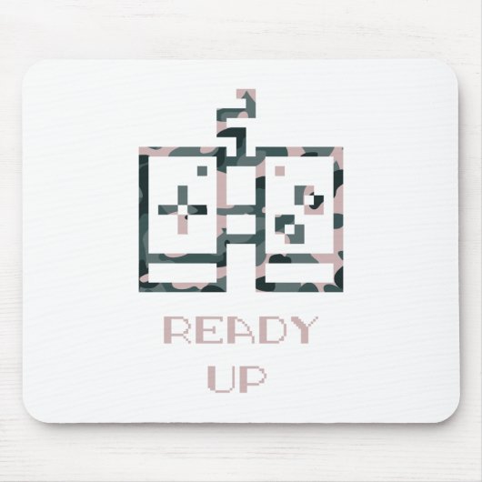 Pink Camouflage Gamecontroller - Erlebter Gamer Mousepad (Vorne)