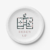 Pink Camouflage Gamecontroller - Erlebter Gamer Pappteller (Vorderseite)