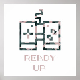 Pink Camouflage Gamecontroller - Erlebter Gamer Poster