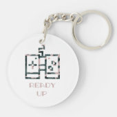 Pink Camouflage Gamecontroller - Erlebter Gamer Schlüsselanhänger (Rückseite)