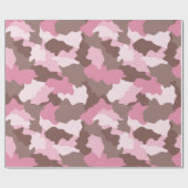 Pink Camouflage Girly Camouflage Geschenkpapier (Flach)