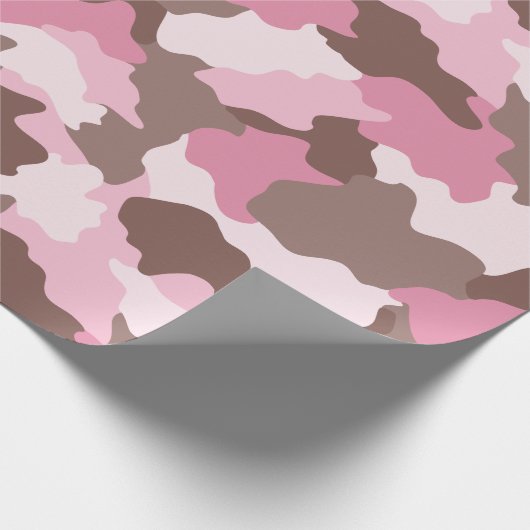 Pink Camouflage Girly Camouflage Geschenkpapier (Ecke)