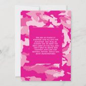 Pink Camouflage Graduation Party Einladung (Rückseite)