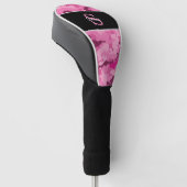 Pink Camouflage Hunter Camouflage Initial Monogram Golf Headcover (angewinkelt)