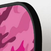Pink Camouflage Hunter Camouflage Initial Monogram Pickleball Schläger (Linke Seite)