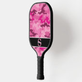 Pink Camouflage Hunter Camouflage Initial Monogram Pickleball Schläger (Links)