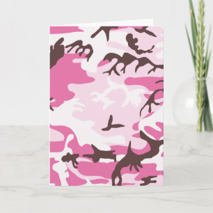 Pink Camouflage Karte