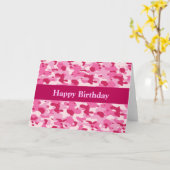 Pink Camouflage Karte (Gelbe Blume)