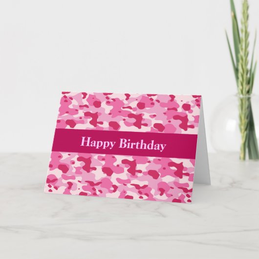 Pink Camouflage Karte (Vorderseite)