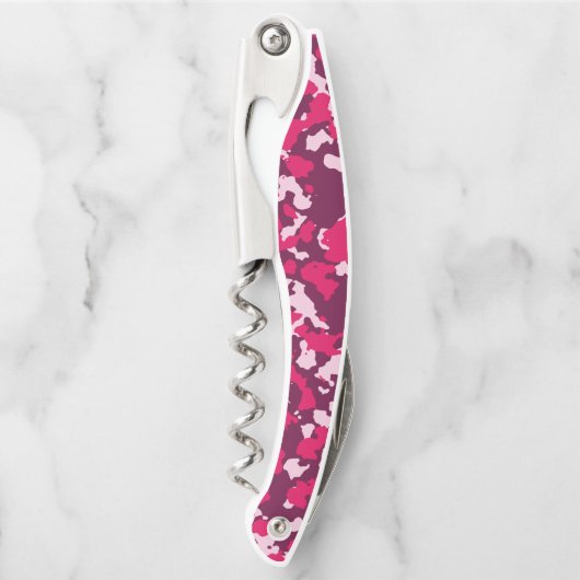 Pink Camouflage Kellnermesser (Vorderseite)