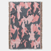 Pink Camouflage: Klassisches Vintages Muster Decke (Vorderseite Vertikal)