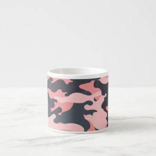 Pink Camouflage: Klassisches Vintages Muster Espressotasse