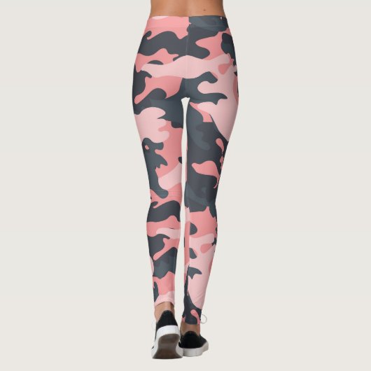 Pink Camouflage: Klassisches Vintages Muster Leggings (Rückseite)