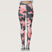 Pink Camouflage: Klassisches Vintages Muster Leggings (Vorderseite)
