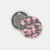 Pink Camouflage: Klassisches Vintages Muster Magnet (Vorderseite/Rückseite)