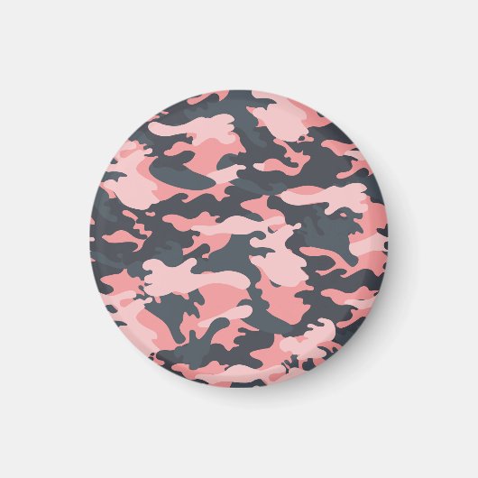 Pink Camouflage: Klassisches Vintages Muster Magnet (Vorne)