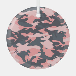 Pink Camouflage: Klassisches Vintages Muster Ornament Aus Glas
