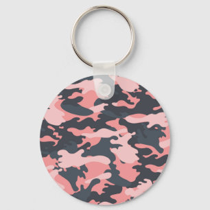Pink Camouflage: Klassisches Vintages Muster Schlüsselanhänger
