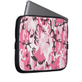 Pink Camouflage Laptopschutzhülle (Vorne Rechts)