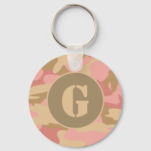 Pink Camouflage Letter G Custom Schlüsselanhänger
