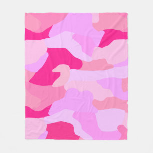 Pink-Camouflage-Muster Fleecedecke