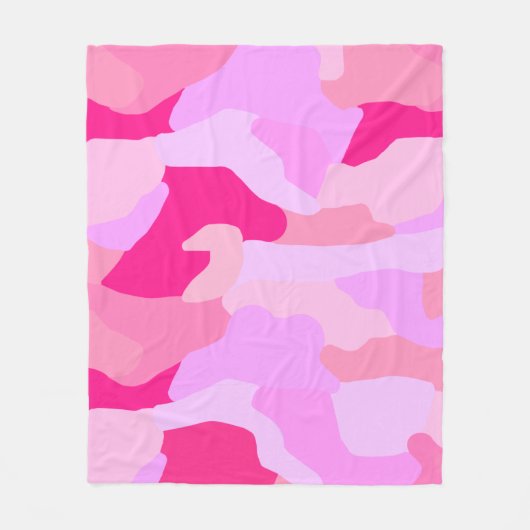 Pink-Camouflage-Muster Fleecedecke (Vorderseite)