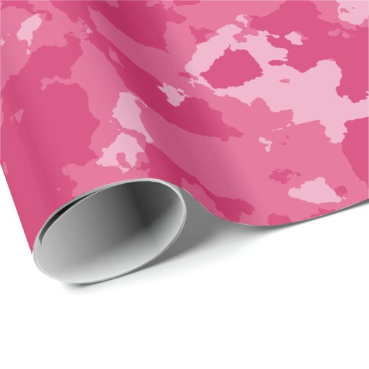 Pink-Camouflage-Muster Geschenkpapier (Rolleneckpunkt)