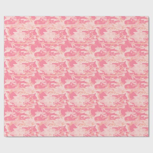 Pink-Camouflage-Muster Geschenkpapier (Flach)