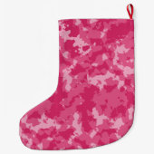 Pink-Camouflage-Muster Großer Weihnachtsstrumpf (Rückseite)