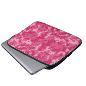 Pink-Camouflage-Muster Laptopschutzhülle (Vorne Knopf)