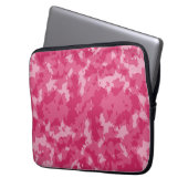 Pink-Camouflage-Muster Laptopschutzhülle (Vorderseite Links)