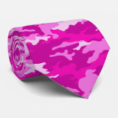 Pink Camouflage Neck Tie Krawatte (Gerollt)