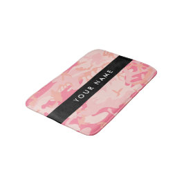 Pink Camouflage Pattern, Ihr Name, Personalisieren Badematte
