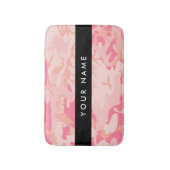 Pink Camouflage Pattern, Ihr Name, Personalisieren Badematte (Vorderseite Vertikal)