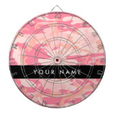 Pink Camouflage Pattern, Ihr Name, Personalisieren Dartscheibe (vorne)
