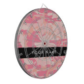 Pink Camouflage Pattern, Ihr Name, Personalisieren Dartscheibe (Vorderseite Links)