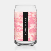 Pink Camouflage Pattern, Ihr Name, Personalisieren Dosenglas (Vorderseite)