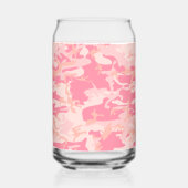 Pink Camouflage Pattern, Ihr Name, Personalisieren Dosenglas (Rückseite)