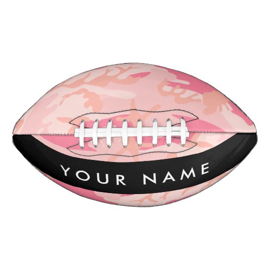 Pink Camouflage Pattern, Ihr Name, Personalisieren Football (Vorderseite)