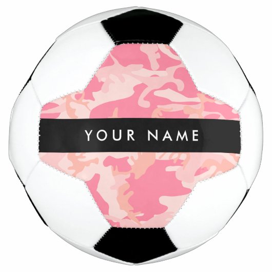 Pink Camouflage Pattern, Ihr Name, Personalisieren Fußball (Vorderseite)