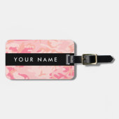 Pink Camouflage Pattern, Ihr Name, Personalisieren Gepäckanhänger (Vorderseite horizontal)