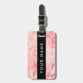 Pink Camouflage Pattern, Ihr Name, Personalisieren Gepäckanhänger (Vorderseite vertikal)